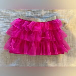 Kids pink ruffle skirt